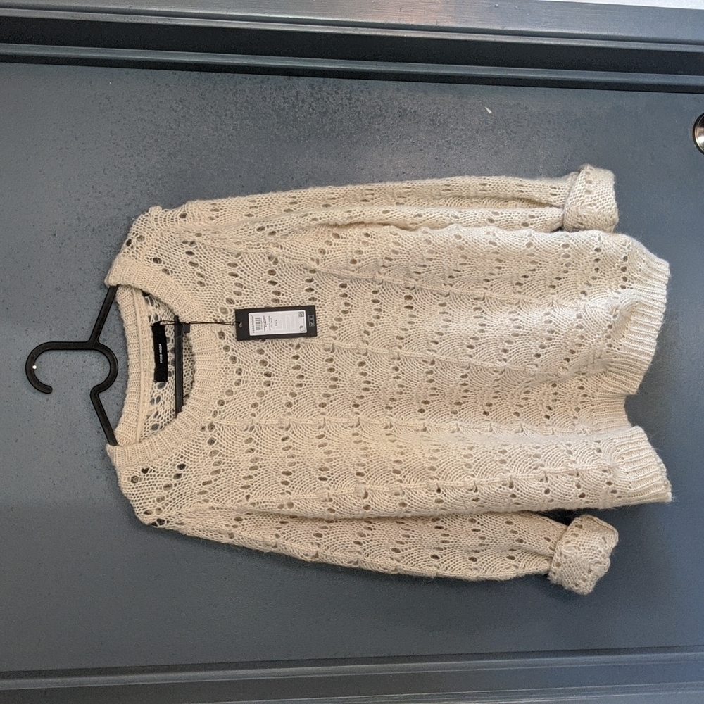 Vero Moda White sweater, oversized, comfy - Large